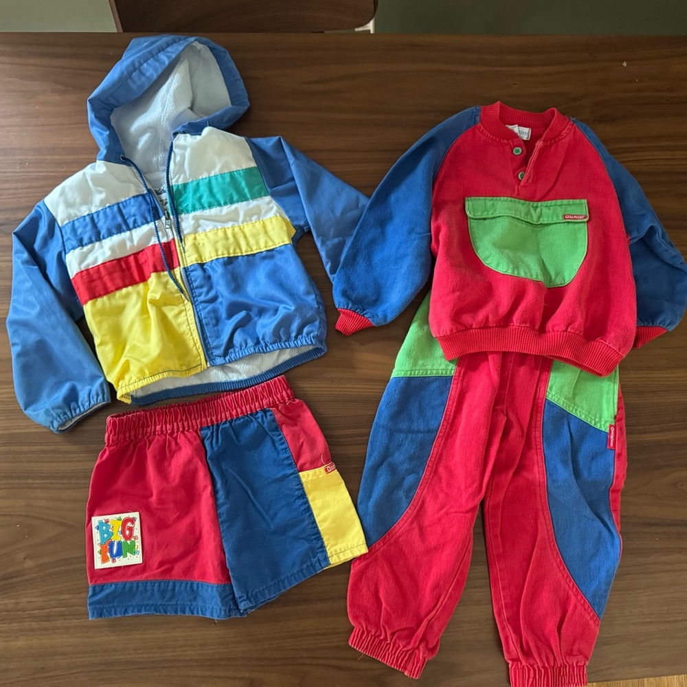 Vintage Color Block LOT Oshkosh B’Gosh & Weather Tamer - Size 3T 4T